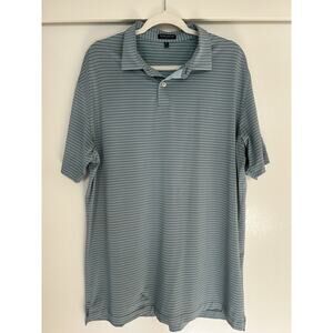 Peter Millar Men's Golf Polo Shirt Size XL Stripe Pattern Crown Crafted Stretch